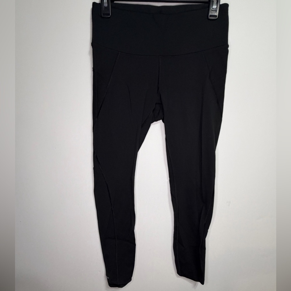 Athleta 7/8 Length Reflective Running Leggings Black Size Small